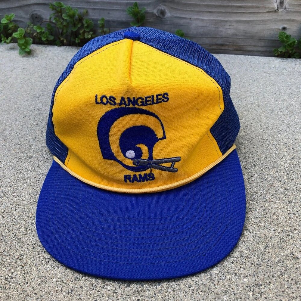 Vintage 80s NFL SPORTS UNLIMITED Los Angeles Rams Trucker Hat Men's NFL M/L Cap